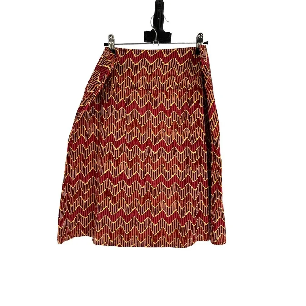 Royal Robbins Skirt Women's Size 10 Orange Multicolor Mini 100% Cotton